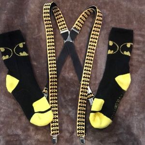 Batman/Batgirl Matching Socks and Suspenders